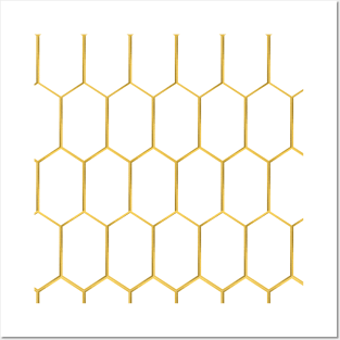 Honeycomb gold Posters and Art